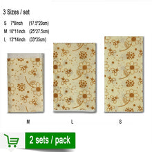 Load image into Gallery viewer, 2 sets/pack Reusable Beeswax Cloth Wrap Food Fresh Bag Lid Cover Stretch Lid Jungle Party Bees wax wrap plastic wrap
