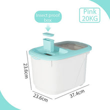 Load image into Gallery viewer, Rice Container Dispenser Measuring Cup Food Storage Box Bins Airtight Flour Grain Cereal Container Dust-Proof Kitchen Organizer
