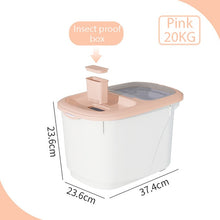 Load image into Gallery viewer, Rice Container Dispenser Measuring Cup Food Storage Box Bins Airtight Flour Grain Cereal Container Dust-Proof Kitchen Organizer
