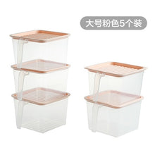 Load image into Gallery viewer, 5/1PCS Kitchen Transparent Storage Box Sealed Jar Grains Beans Storage Organizer Food Containers Refrigerator Storage Boxes
