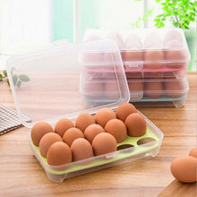 Load image into Gallery viewer, 15 Grids Egg Storage Box Egg Case Organizer Holder Box Container Dispenser Home Kitchen Storage Egg Storage Box
