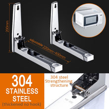 Load image into Gallery viewer, Support Folding Steel Telescopic Shelf Microwave Wall Mount Bracket Silver Steel  Home Decor Furniture Kitchen Dathroom
