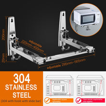 Load image into Gallery viewer, Support Folding Steel Telescopic Shelf Microwave Wall Mount Bracket Silver Steel  Home Decor Furniture Kitchen Dathroom

