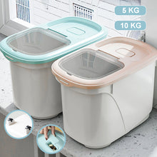Load image into Gallery viewer, Rice Container Dispenser Measuring Cup Food Storage Box Bins Airtight Flour Grain Cereal Container Dust-Proof Kitchen Organizer
